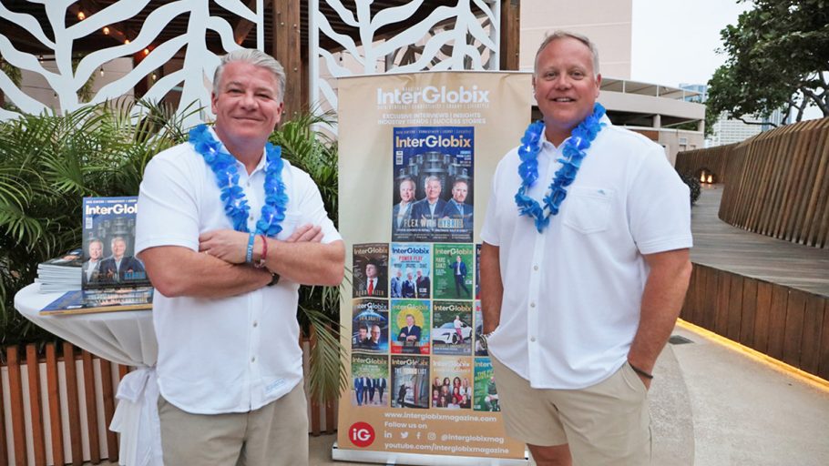 Chris Downie and Ryan Mallory with the InterGlobix banner