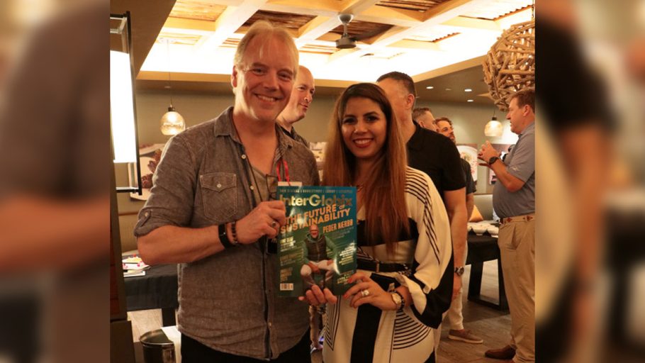 Dean Nelson and Jasmine Bedi with the 13th issue of InterGlobix Magazine