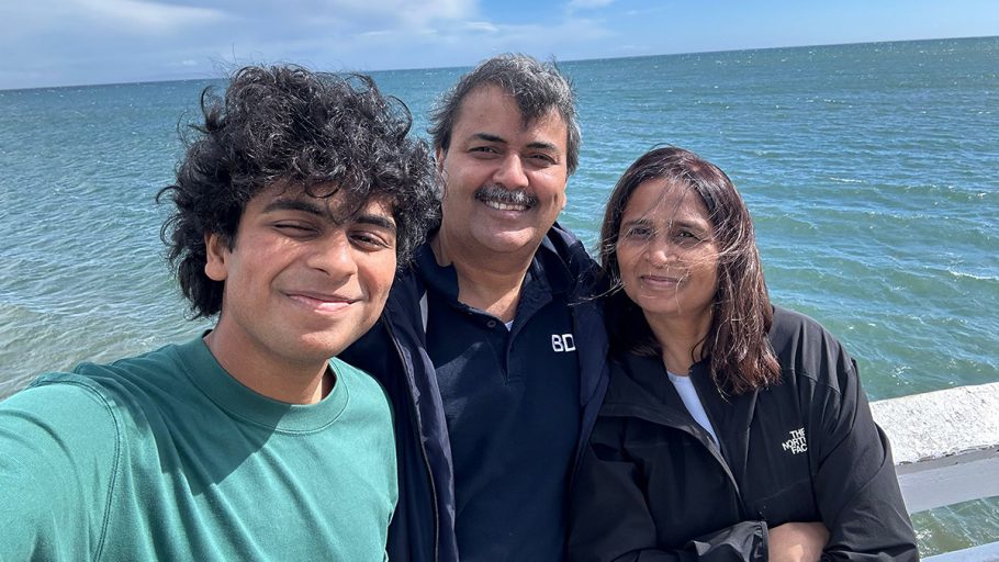 Mayank with his family